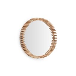 Polke spiegel van teakhout Ø 60 cm