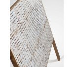 Cabecero Kron con patas de madera maciza de mango y cáscaras de coco para cama de 160 cm