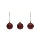 Briam set of 3 small red decorative pendant balls