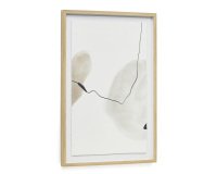 Cuadro abstracto Torroella blanco, marrón y gris 60 x 90 cm