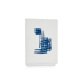 Tableau abstrait Sagaro blanc et bleu 30 x 40 cm