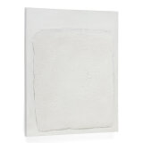 Rodes abstract textured canvas in white, 80 x 100 cm