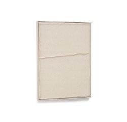 Cuadro Maha blanco con línea horizontal 52 x 72 cm