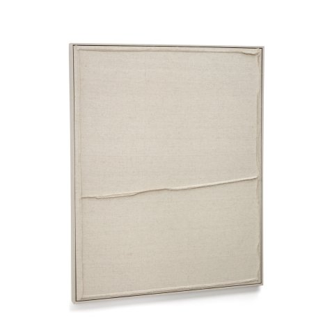 Maha white wall hanging with horizontal line 82 x 102 cm