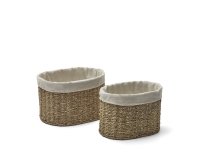 Set Tossa mediano de 2 cestas de fibras naturales