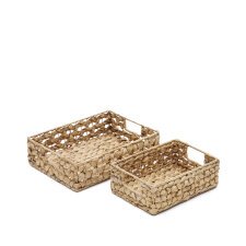 Set van 2 Tressa-dozen van natuurvezel 27 x 20 cm / 36 x 27 cm