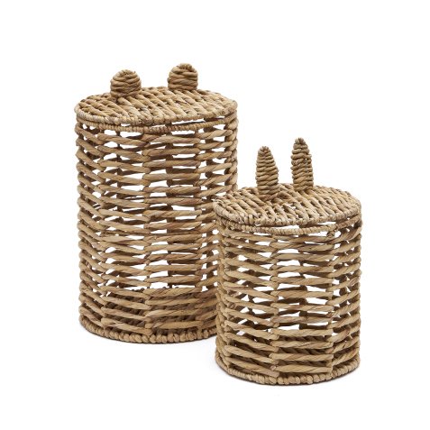 Venezia set of 2 natural fibre children's baskets 40cm / 50cm