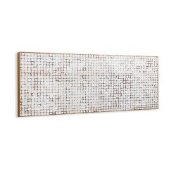 Cabecero Kron de madera maciza de mango y cáscaras de coco para cama de 180 cm