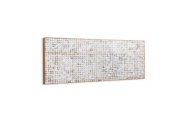 Cabecero Kron de madera maciza de mango y cáscaras de coco para cama de 180 cm
