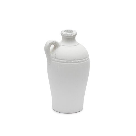 Vase Palafrugell en terre cuite finition blanche 36,5 cm