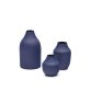 Pubol set van 3 blauwe metalen vazen 10 cm 14 cm 20 cm