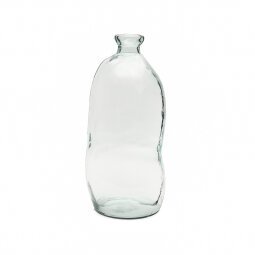 Brenna vase in 100% recycled transparent glass, 73 cm