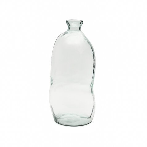 Brenna vase in 100% recycled transparent glass, 73 cm