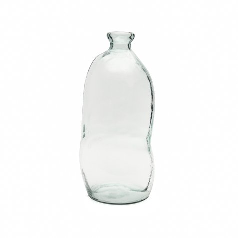 Brenna vase in 100% recycled transparent glass, 73 cm