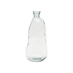 Brenna vase in 100% recycled transparent glass, 51 cm