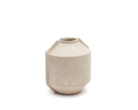 Jarrón Meja de papel maché beige 38 cm