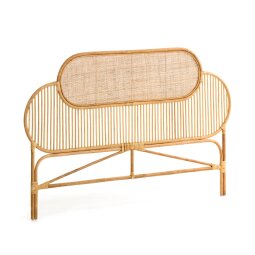 Lalita rattan headboard with a natural finish, for 160 cm beds