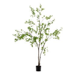 Arbre artificiel Enkianthus avec pot de fleur noir 214 cm