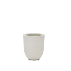 Aiguablava plant pot in white cement, Ø 39 cm