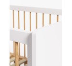 Cuna evolutiva Maralis de madera maciza de haya con acabado blanco 70 x 140 cm