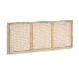 Rexit solid white cedarwood and rattan headboard, for 160 cm beds