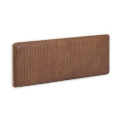 Cabecero Natesa de madera maciza de teca y piel para cama de 160 cm