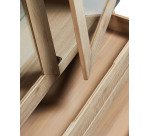 Vitrine Thinh en bois massif d'acacia et pieds en acier finition noire 95 x 187 cm