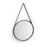 Miroir Raintree en MDF et polyuréthane noir Ø 50 cm