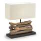 Sahai table lamp made of solid rubberwood