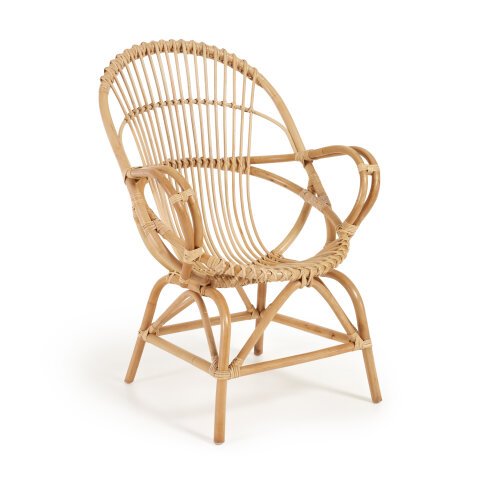 Mimosa rattan armchair with natural finish