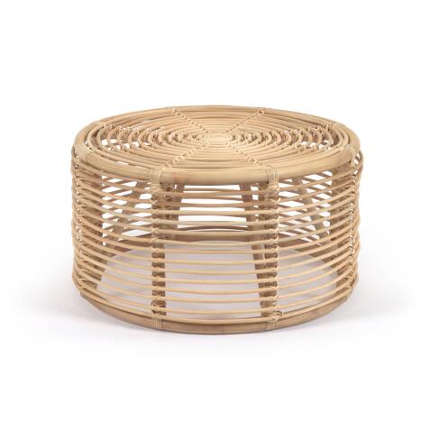 Round Kohana coffee table in rattan with natural finish Ø 66 cm