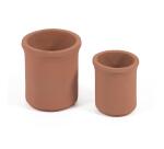 Tarcila set of 2 terracotta plantpots Ø 26 cm / Ø 33 cm