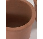 Tarcila set of 2 terracotta plantpots Ø 26 cm / Ø 33 cm