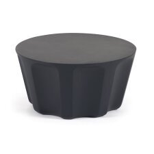 Table basse ronde Vilandra - ciment  Ø 60 cm noire