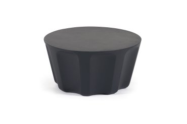 Vilandra round outdoor coffee table made of concrete with black finish Ø 60 cm