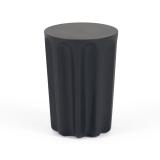 Vilandra round outdoor side table made of concrete with black finish Ø 32 cm