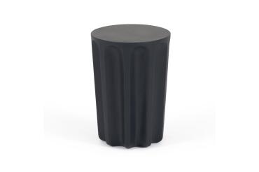 Vilandra round outdoor side table made of concrete with black finish Ø 32 cm