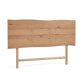 Rasha oak wood veneer headboard with a natural finish, for 160 cm beds