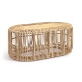 Lael coffee table in rattan with natural finish Ø 110 x 60 cm