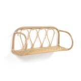 Nyarai rattan shelf with natural finish, 58 x 25 cm