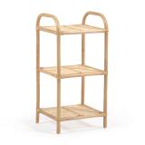 Ormela rattan shelving unit with natural finish, 40 x 80 cm