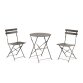 Ensemble d'extérieur Beryl - table et 2 chaises de jardin pliables - structure métal