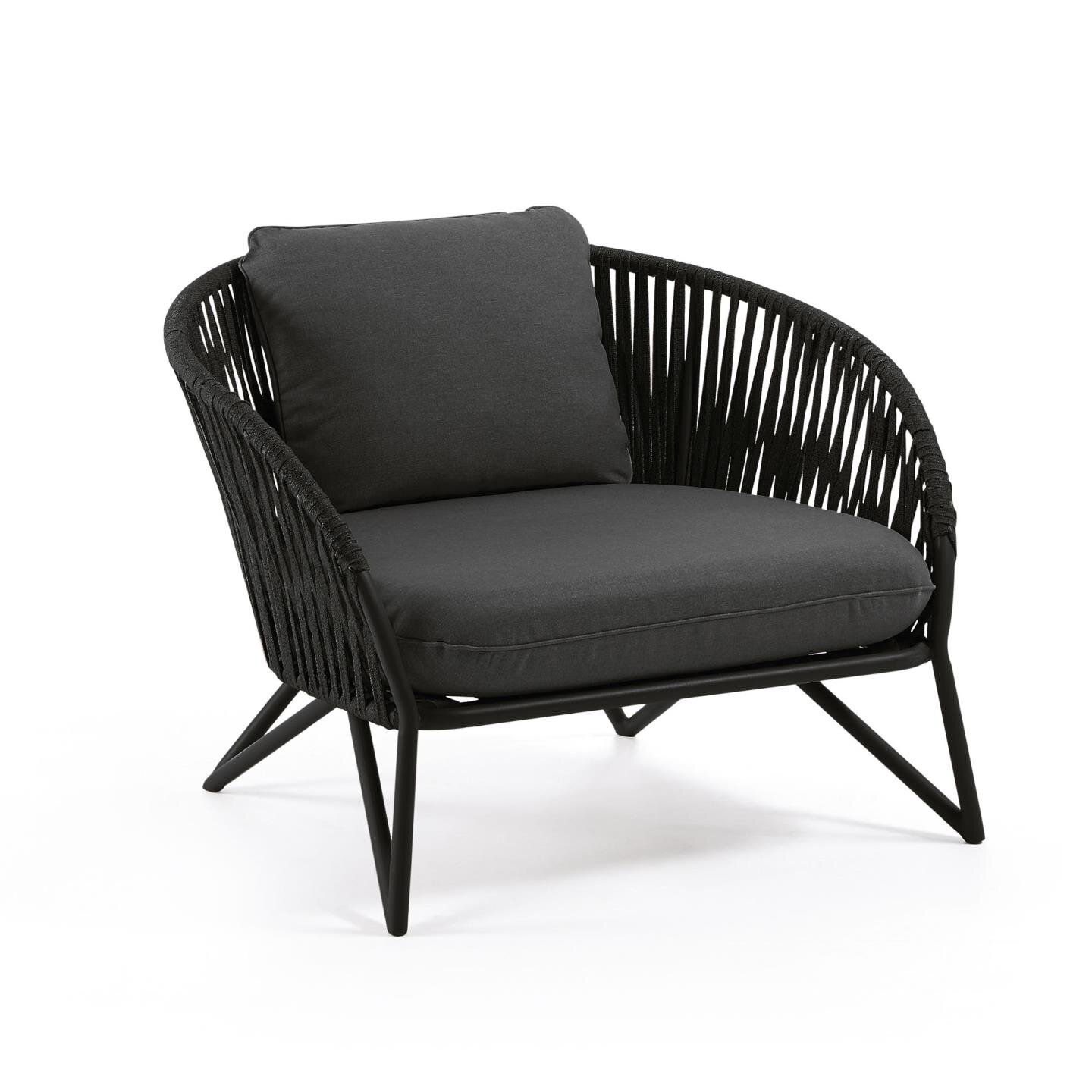 DE_Fauteuil Branzie en corde noire