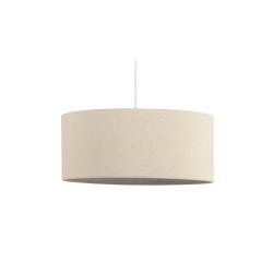 Pantalla para lámpara de techo grande Nazli de lino con acabado beige Ø 50 cm