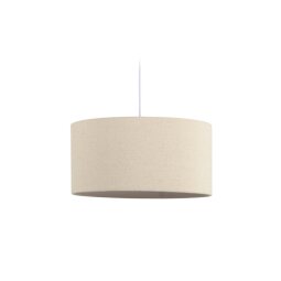 Pantalla para lámpara de techo pequeño Nazli de lino con acabado beige Ø 40 cm