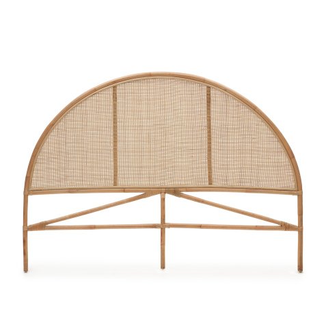 Tête de lit ronde Quiterie en rotin naturel 150/160 cm