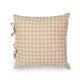 Housse de coussin Bigahel 100% coton à carreaux beige et blanc 45 x 45 cm