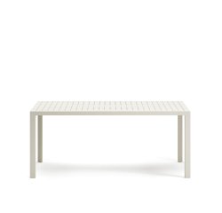 Mesa de exterior Culip de aluminio con acabado blanco 180 x 90 cm