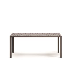Mesa de exterior Culip de aluminio con acabado marrón 180 x 90 cm
