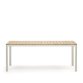 Table d'extérieur Bona - bois de teck massif pieds aluminium